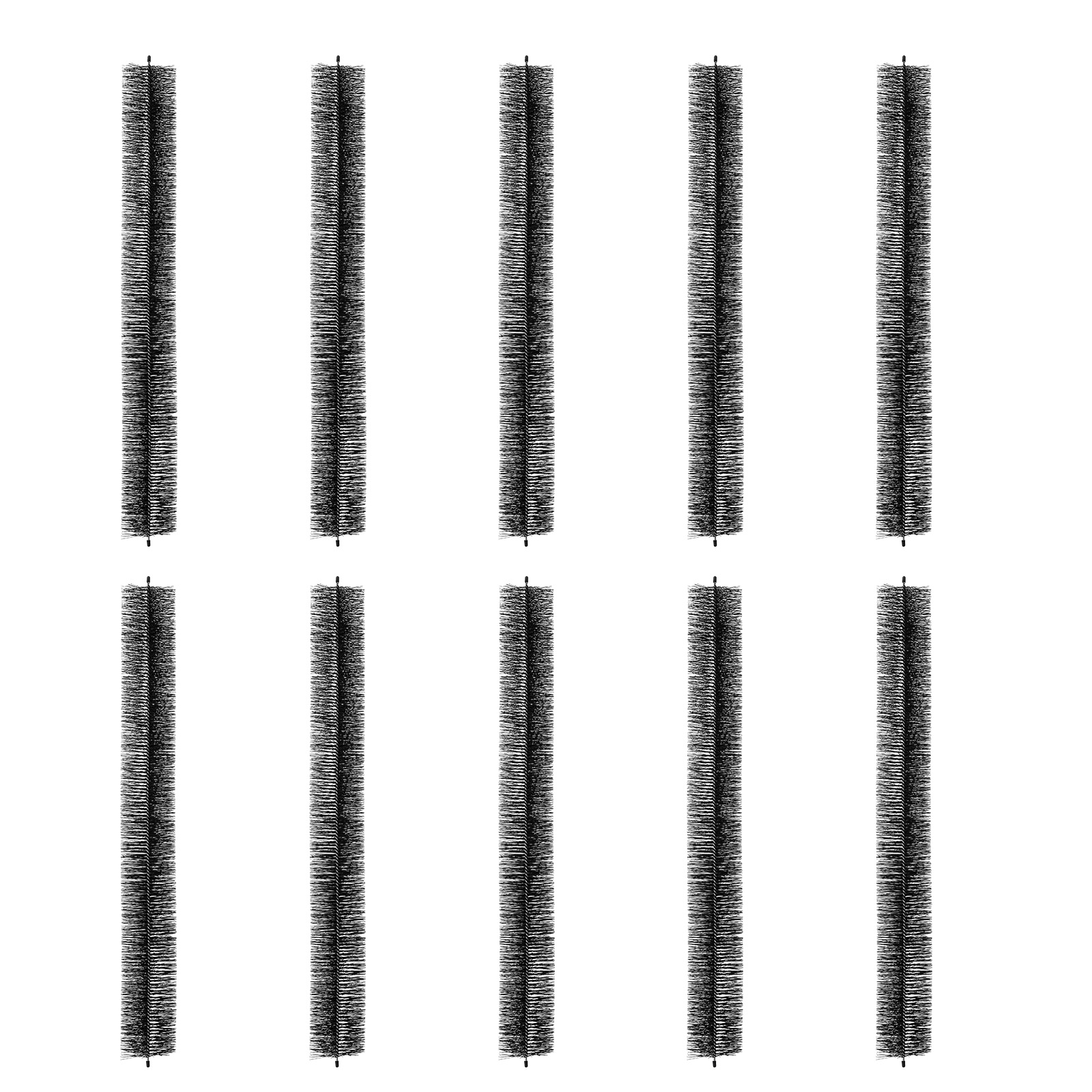 SucceBuy Cepillo para canalones 30 pies de longitud total 4,33 pulgadas de diámetro Herramientas de limpieza de canalones Cepillo para canalones de nivel de tierra Protector de hojas para canalones