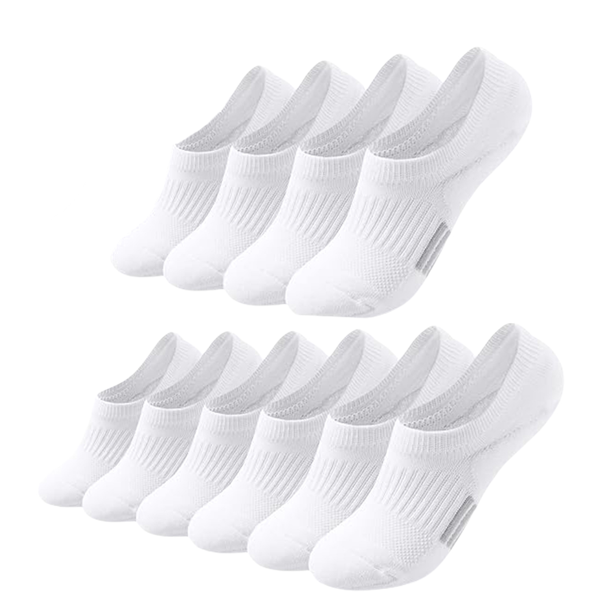 Meias brancas no show para mulheres, confortável, respirável, absorção de umidade, estilo atlético, suporte durável, 5 pares, 10 pares, 20 pares