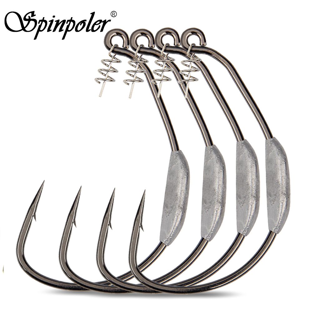 Anzuelos Spinpoler Raptor, cebo de natación pesado sin cuña, 5/0, 7/0, 10/0, espacio ancho para cebo blando, pesca en agua dulce y salada