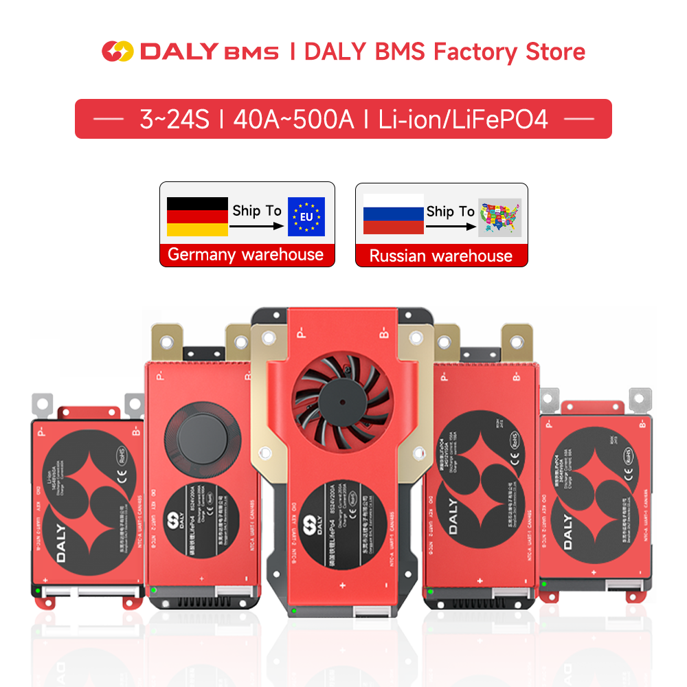 Daly Thông Minh Bms Pin Li-ion 18650 Lifepo4 4S 3S 12V 6S 7 7S 8S 24V 10S 12S 13S 14S 16S 20 24S 36V 48V 30a 40a 120a 200a 300a