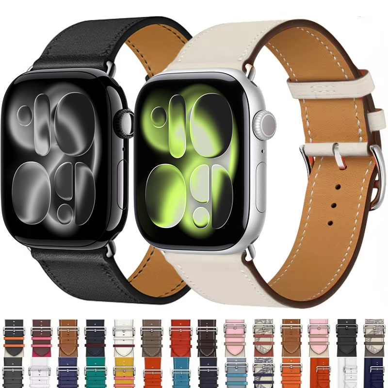 Echtes Lederarmband für Apple Watch Band 45 mm 49 mm 41 mm 44 mm 42 mm 46 mm Lederarmband iWatch Ultra 11 10 9 8 7 6 5