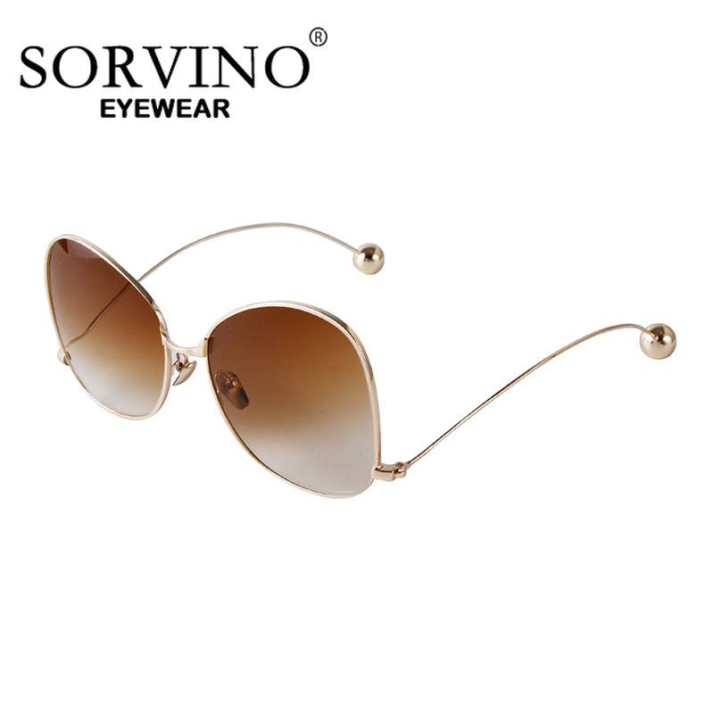 Sorvino-óculos irregulares vintage para mulheres, marca de luxo, design borboleta, cor azul, moda, gradiente