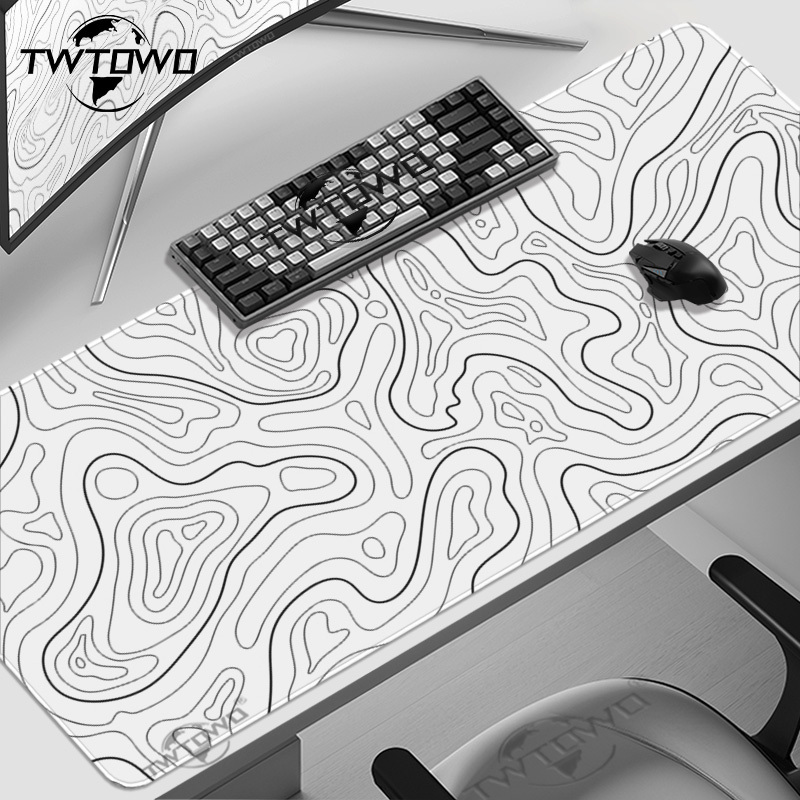 Podkładka pod mysz gamingowa czarno-biała kontury druk na zamówienie duża HD podkładka XXL mata do gier miękki dywanik podkładki pod mysz do laptopa