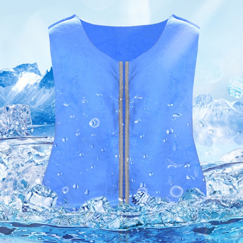 Chaleco de enfriamiento de hielo, camisas frescas para clima caliente, chaleco de enfriamiento evaporativo de verano, ropa de enfriamiento instantáneo