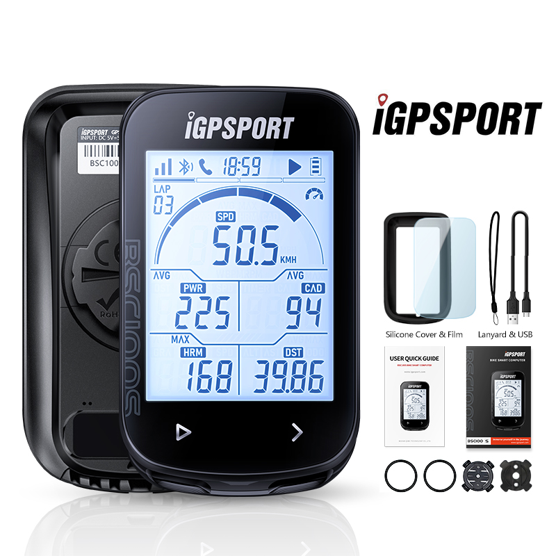 IGPSPORT BSC100S GPS Odômetro Ciclismo Bicicleta Sensores de Computador Cycl Speedomet Equitação Ciclismo Velocímetro 2.6 ''tela grande