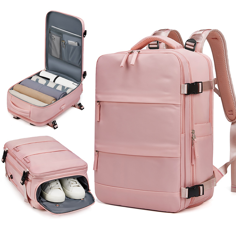 Borsa da donna Zaino multifunzione da viaggio di grande capacità con scarpiera Multistrato Separazione asciutta e bagnata Impermeabile
