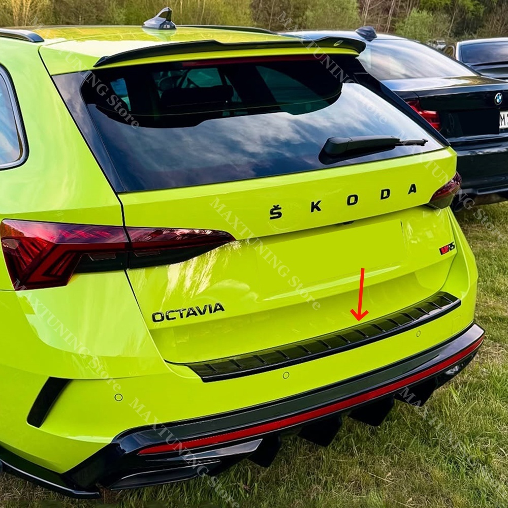 Listwy Ochronne Progów Bagażnika Samochodowego Skoda Octavia MK4 Combi RS vRS Sportline TSI TDI 2020-2024