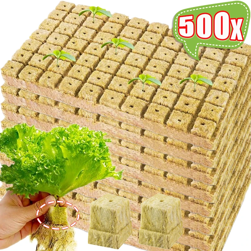 Оптовая продажа, каменная вата, гидропонные кубики для выращивания, кубики для растений, беспочвенная субстрат, засеянная каменная шерсть, пробка для рассады, блок, садовые инструменты