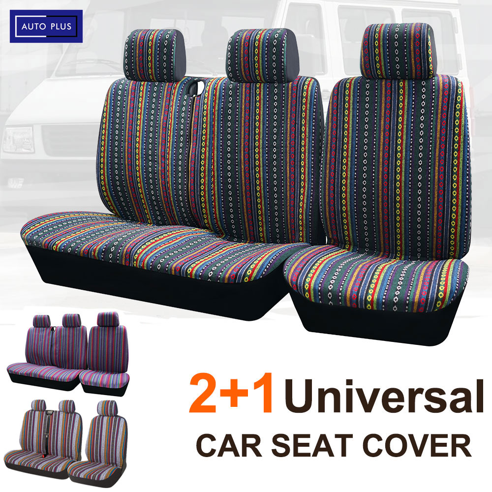 2 + 1 Universele Gestreepte Kleur Auto Stoelhoezen Voor Iveco Dagelijks Voor Ford Transit Voor Sprinter 02 Voor een Opel Vivaro 2006