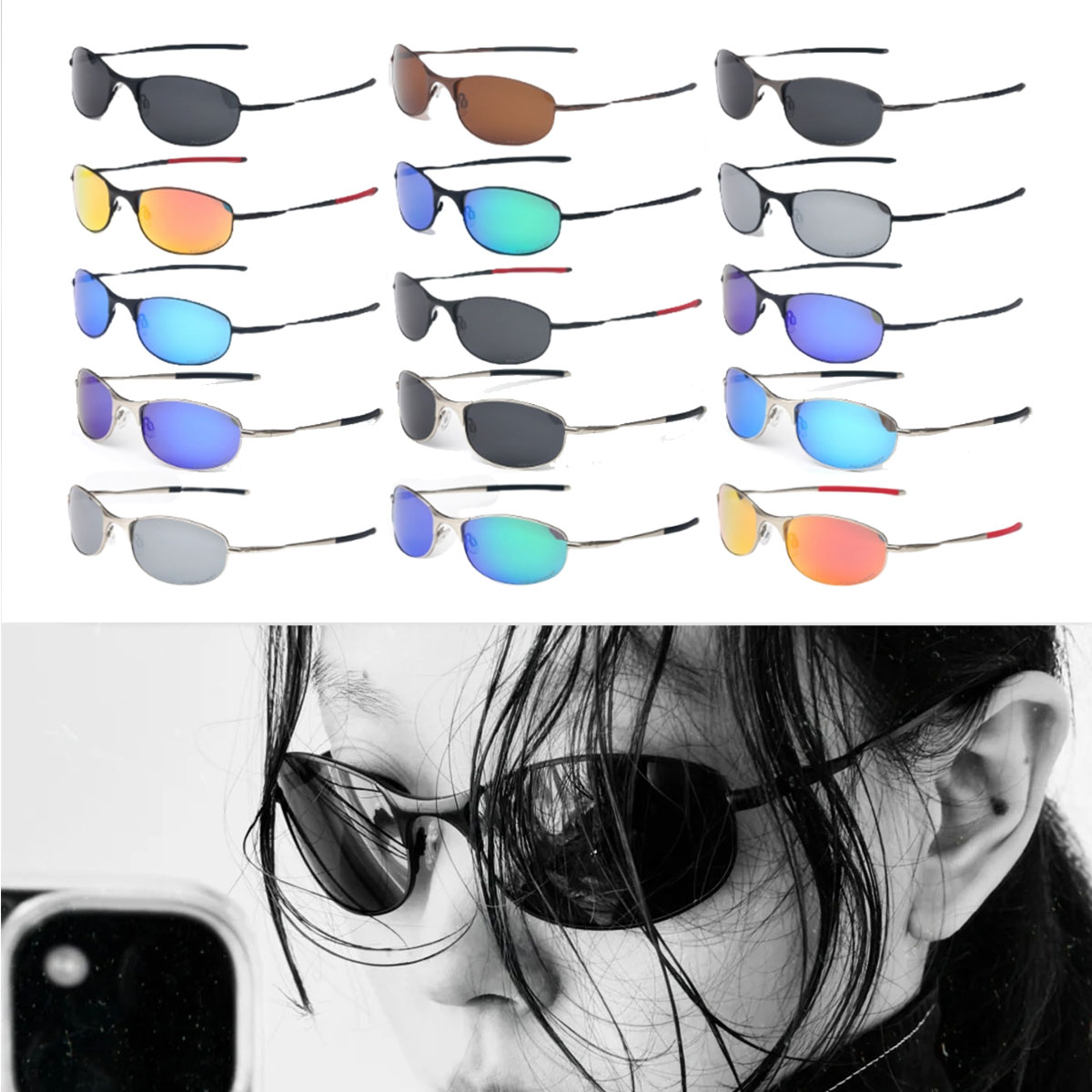 Polarized Sunglasses for Men and Women Korean Stylish Sunglasses Cycling Retro Fashion Driving Fishing Sunglasses