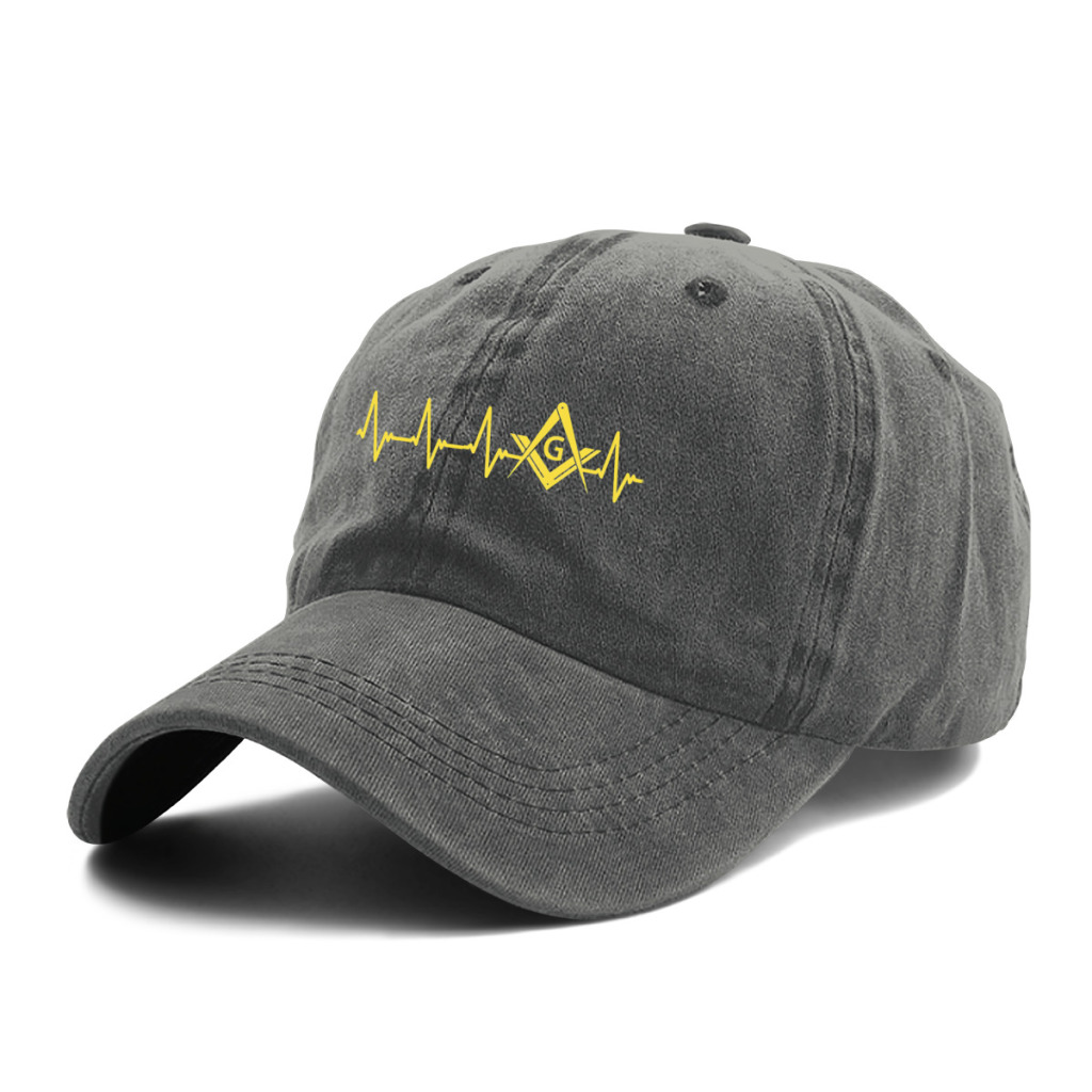 Casquette d'été à visière, chapeau de cowboy maçonnique, hip hop, avec boussole carrée dorée