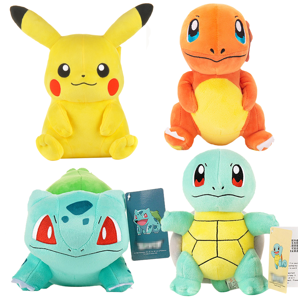 Original pokemon pelúcia charmander squirtle pikachu pelúcia bulbasaur anime brinquedo de pelúcia
