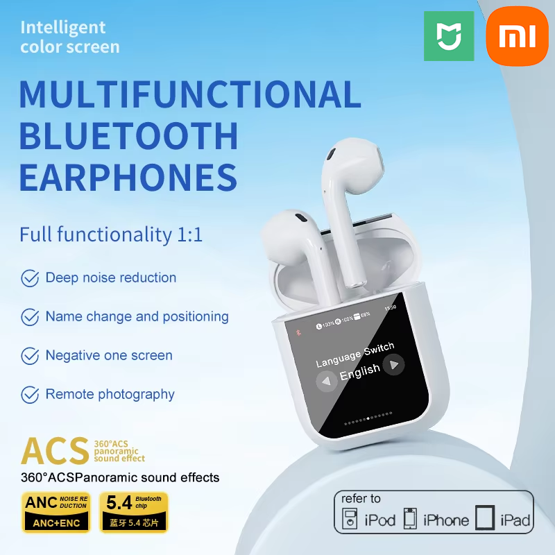 Xiaomi A2 Pro auriculares Bluetooth pantalla táctil portátil TWS alta fidelidad calidad de sonido batería de larga duración deportes auriculares impermeables