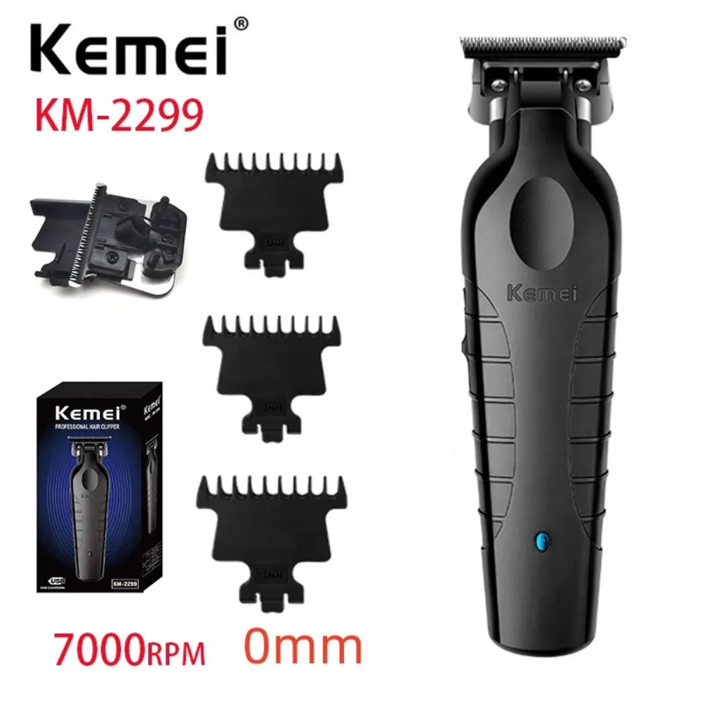 Kemei KM-2299-コードレス電気バリカン充電式バリカン事前に完成ヘアカット機7000rpm