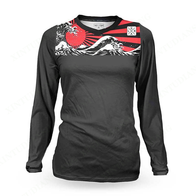 2023 damski luźny jeździec jersey MX MTB rower górski koszula z długimi rękawami cross-country DH motorcycle endurance race jersey