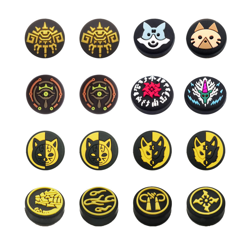 Tapa de agarre para palanca de pulgar, cubierta protectora para Joystick Joycon para Monster Hunter RISE Switch Oled Joy-Con NS Lite