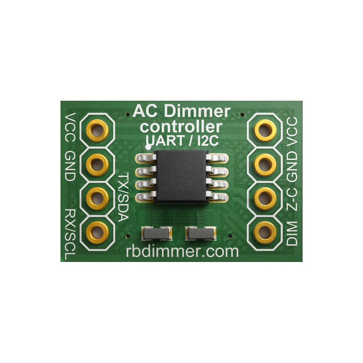 DimmerLink - Kontroler ściemniacza AC, interfejs UART/I2C, BEZ PRZEMIENIENIA PRĄDU, NIE WYMAGA BIBLIOTEK