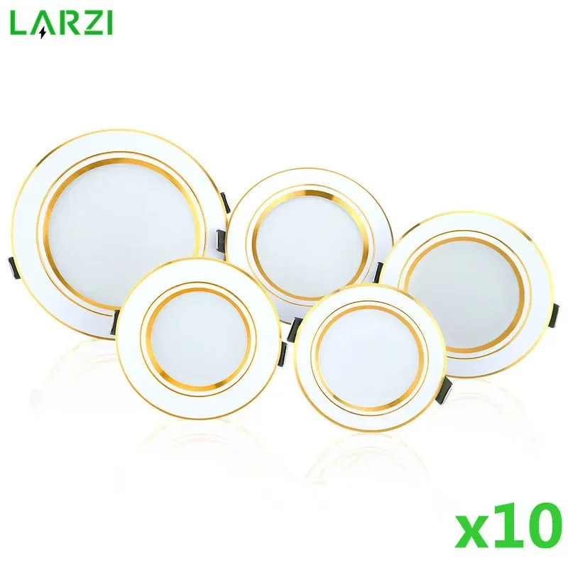 10 pcs/lot Led Downlights 5 W 9 W 12 W plafonnier 15 W 18 W encastré panneau rond lumière AC 220 V Spot éclairage intérieur