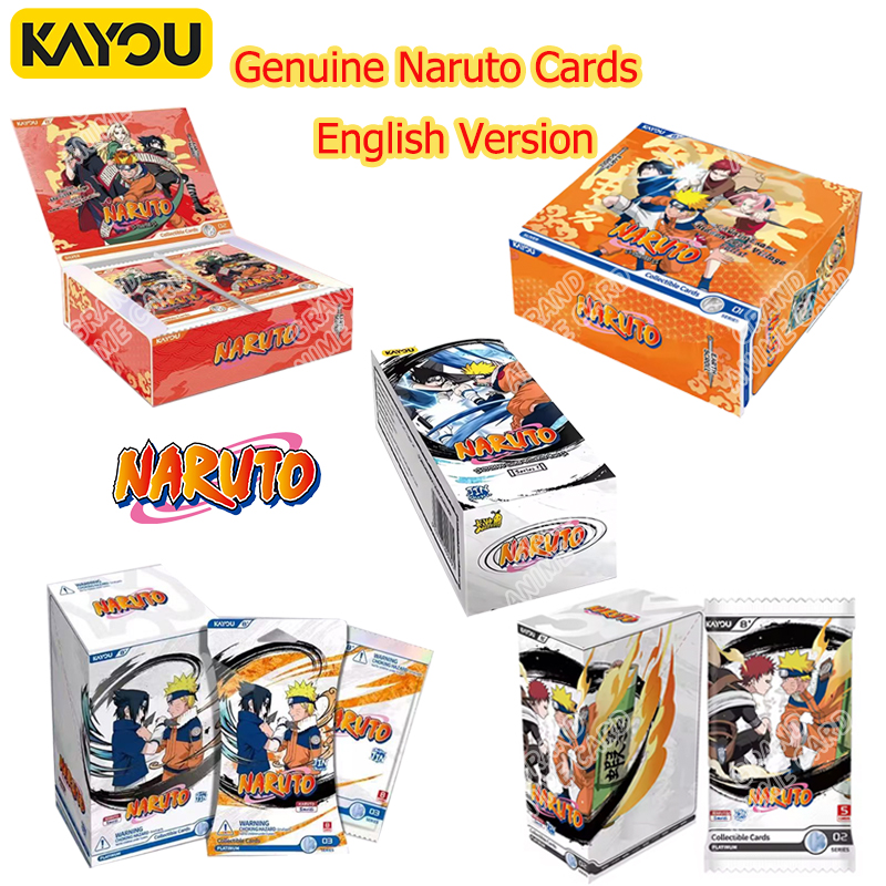KAYOU การ์ดสะสมอนิเมะแท้ Naruto T4W8 JIN1 JIN2 SEA ฉบับภาษาอังกฤษ เวอร์ชันสากล กล่องบูสเตอร์ การ์ดหายาก CR Ninja World Collection