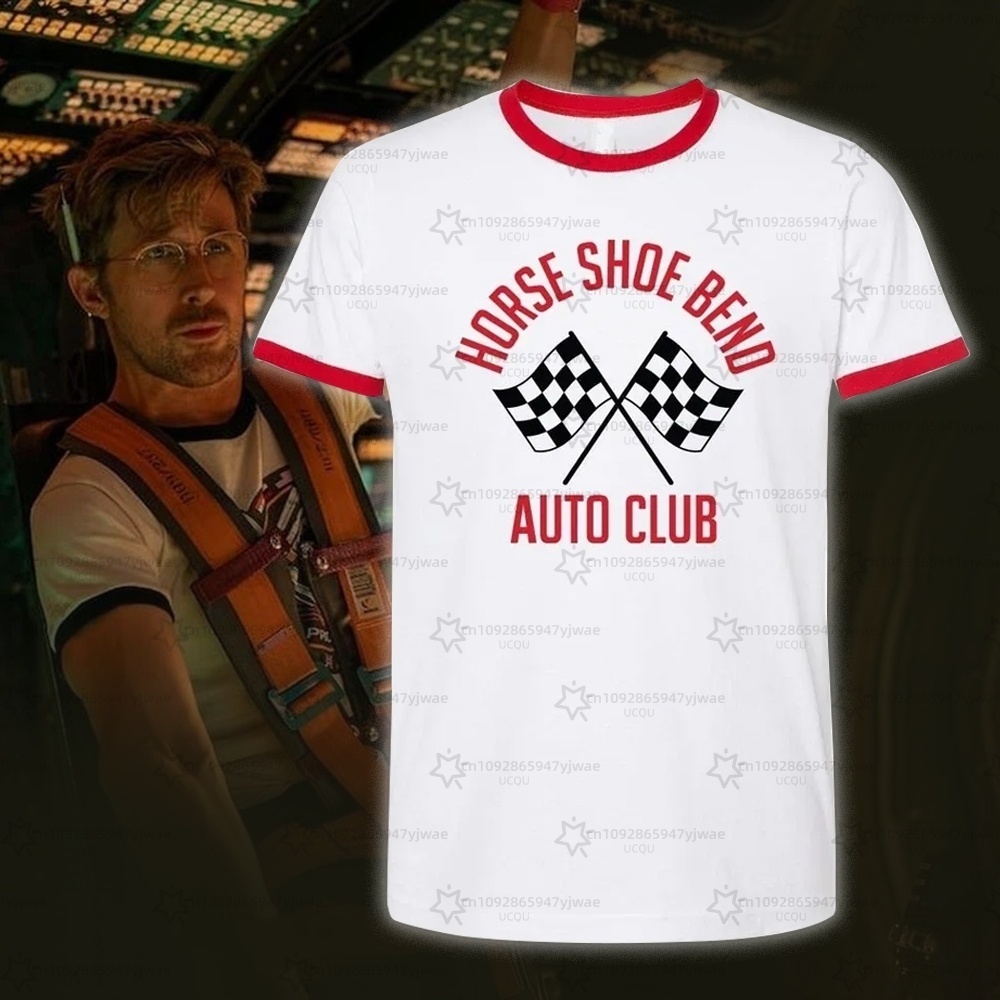 Maglietta da uomo Horse Shoe Bend Auto Club, maglietta grafica ispirata al film Hail Mary Ryan Gosling, maglietta casual vintage