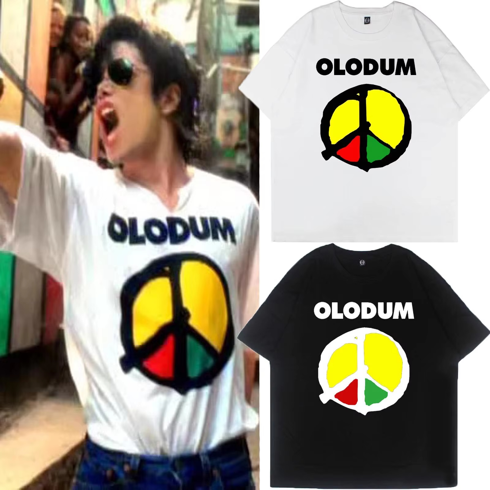 Футболка в стиле King of Pop Michael Jackson MJ OLODUM, мужская и женская модная готическая классическая футболка из чистого хлопка с короткими рукавами