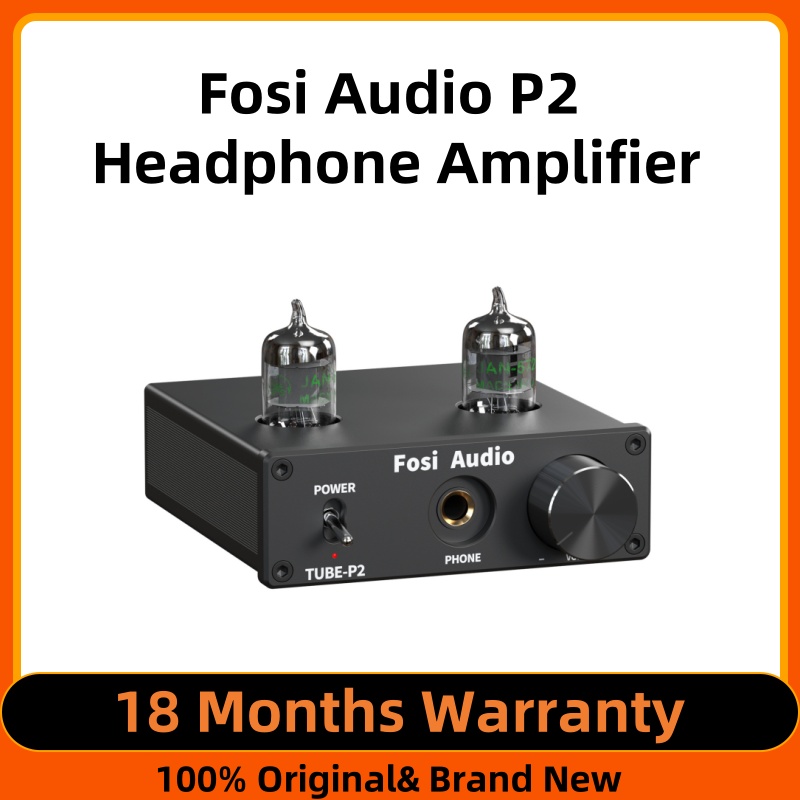 Fosi Audio P2 Integrated Portable Headphone Amplifier Vacuum Tube Amp Mini HiFi Stereo Audio with Low Ground Noise for Headphone