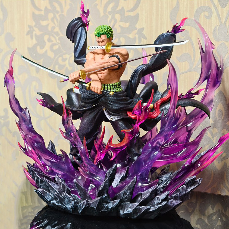 Patung Jt One Piece Terlaris, Figur Anime Zoro yang Marah, Koleksi Patung PVC, Dekorasi Kamar, Hadiah