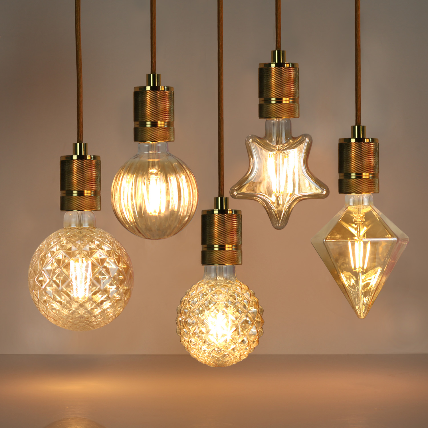 Ampoule LED rétro Edison, lampe antique à filament, ampoule décorative, verre ambre, lampe antique, 2700K, non variable, 4W, 1PC