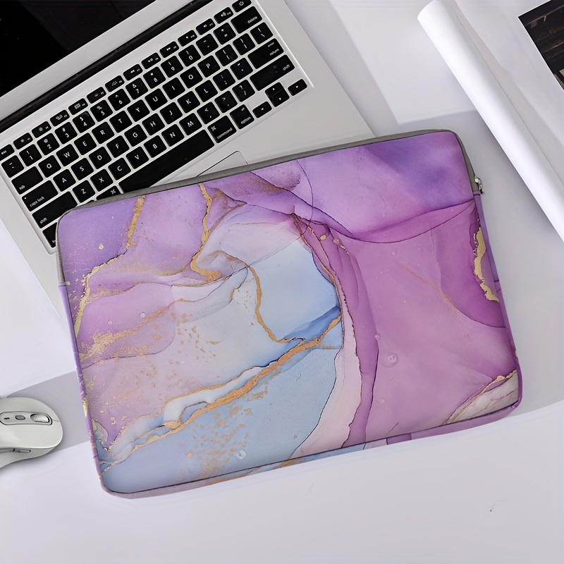 Zestaw 1 sztuki, torba na laptopa z marmurowym nadrukiem, teczka, odpowiednia do laptopów 14 cali, stała torba na laptopa