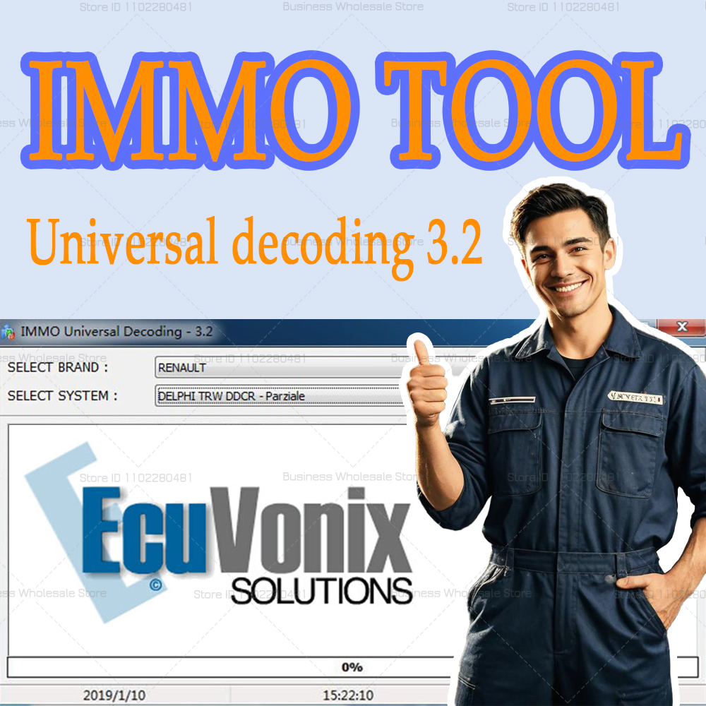 Новый EcuVonix 3,2 IMMO Универсальное декодирование V3.2 удаление IMMO с генератора ключей неограниченная трещина EcuVonix 3,2 отправить ссылку CD или USB win7
