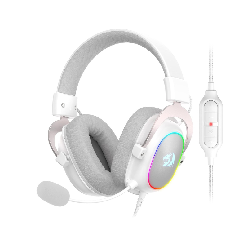 Redragon H510 Zeus-X RGB com fio retroiluminado para jogos fone de ouvido com som surround 7.1 e múltiplas plataformas