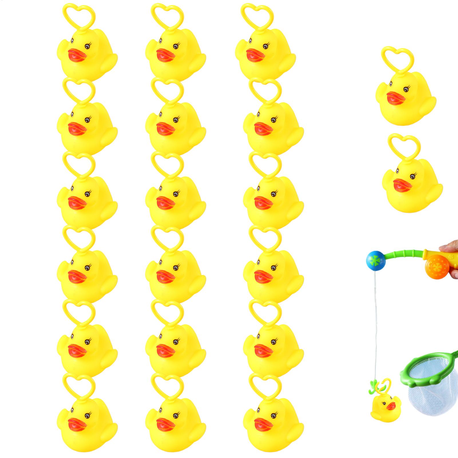 20 Piezas de Juguetes de Pato para Baño, Juguete de Pesca de Patos para Niños, Divertido Juego de Carnaval para Niños, Bebés, Niñas y Niños, Desarrollo Sensorial