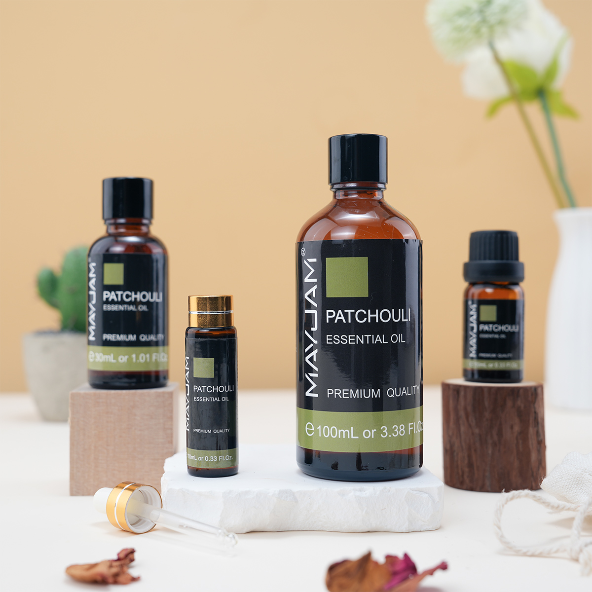 MAYJAM 1 PCS Patchouli Planta Óleos Essenciais Naturais para Difusores Aromaterapia Massagem Cuidados com o Cabelo Cuidados com a Pele