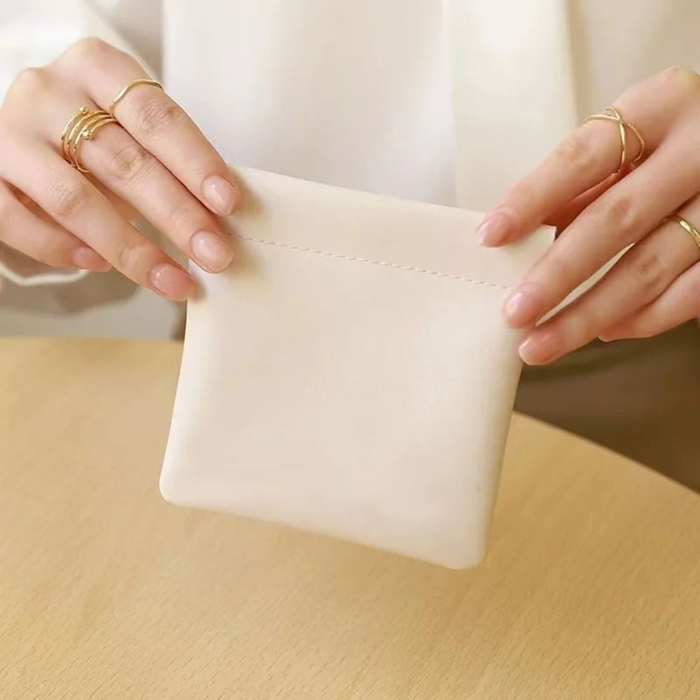 Bolsa de maquiagem portátil de batom PU para mulheres, mini organizador cosmético, bolsa para viagens, armazenamento simples, meninas, moda