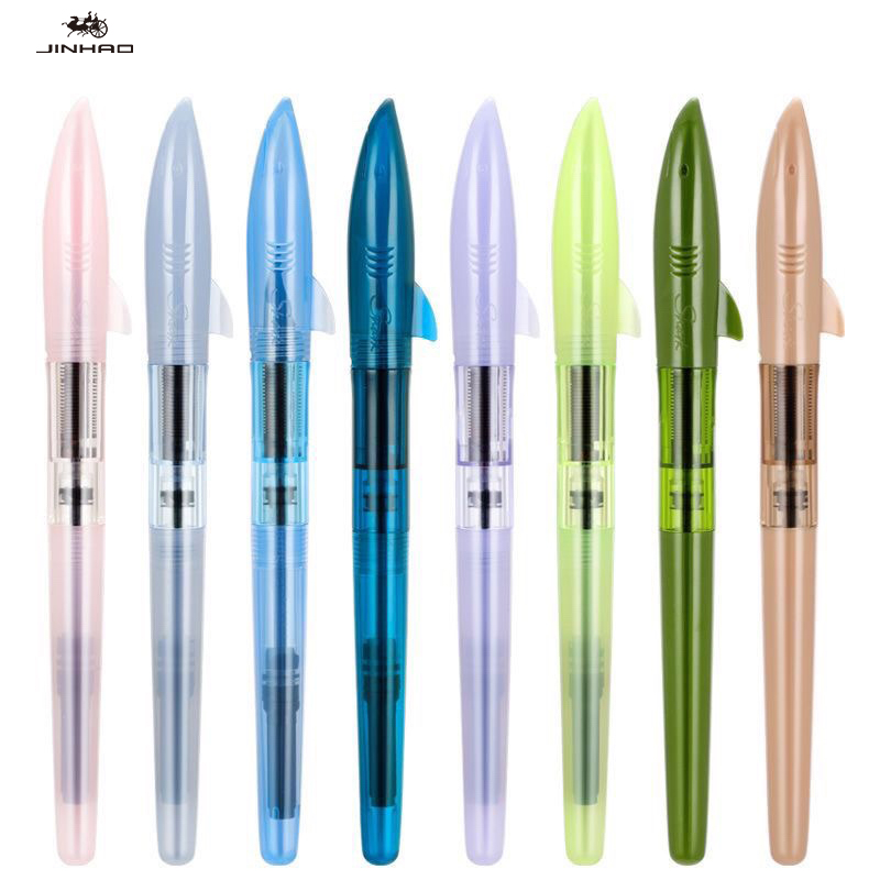 Jinhao-Canetas de Tubarão, F Nib, Alta Qualidade, Caneta Tinta Escrita para Caligrafia, Negócios, Material de Escritório, Papelaria Estudante