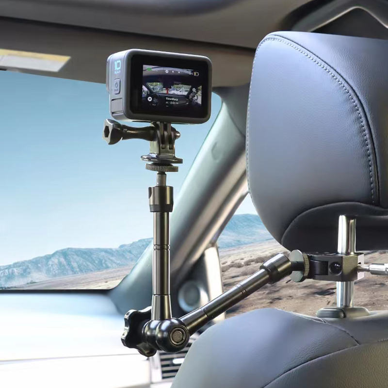 กล้องแอคชั่นแคมเมรา Mount Bracket Fixation GoPro Car Mount กล้องกีฬาสนับสนุนสําหรับ Go Pro Hero 10 9 8 7 6 5 DJI Osmo Insta360