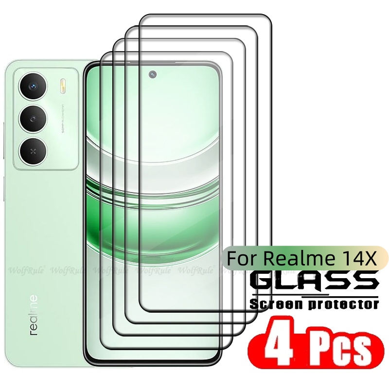 1-4PCS Per Realme 14X 5G Vetro OPPO Realme 14X Vetro Temperato Protezione Del Telefono 9H HD Copertura Completa Colla Protezione Dello Schermo Realme 14X