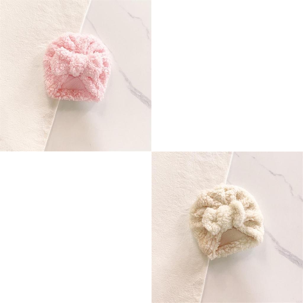 Topi bayi yang baru lahir yang lucu hangat & nyaman topi turban lambswool untuk anak laki -laki & perempuan 4xbc