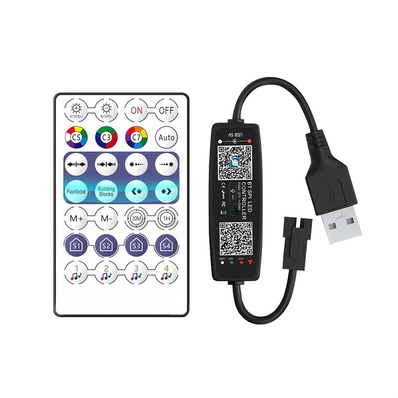 WS2812B contrôleur Bluetooth musique APP contrôle pour Pixel LED bande lumineuse SK6812 WS2811 WS2812 bande lumineuse USB 5V télécommande