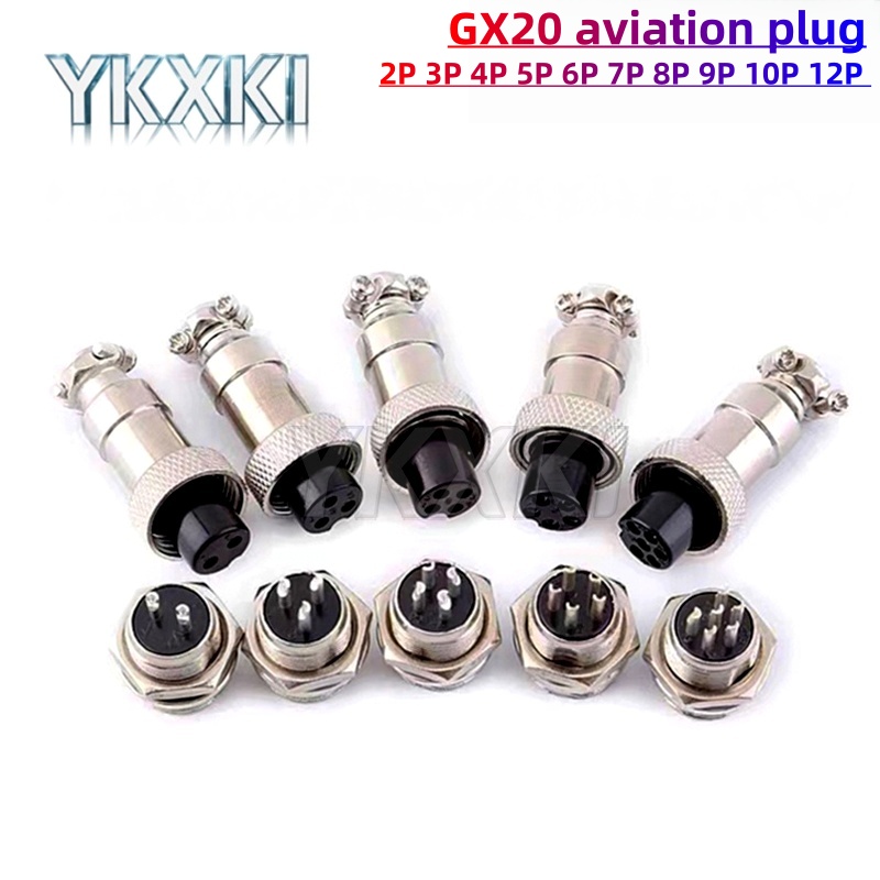 1PCS GX20 luchtvaart plug 2P 3P 4P 5P 6P 7P 8P 9P 10P 12P Pin Mannelijke Vrouwelijke Lc Kabel Aviator Luchtvaart Circulaire Connector Stopcontact