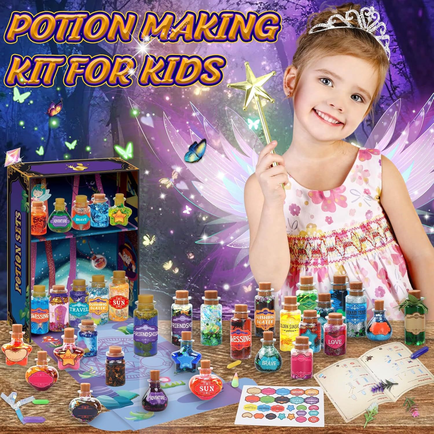 Mały Mag DIY Zestaw do Robienia Magicznych Mikstur Zmieniających Kolor Zamrażający Smoczy Napój Eksperyment Naukowy Zabawka dla Dzieci Prezent na Boże Narodzenie