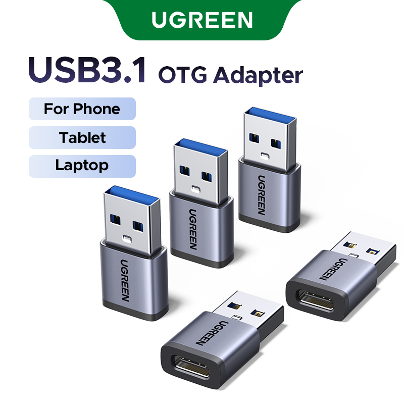 UGREEN USB 3.1 OTG адаптер 4-пакет USB A «папа» на USB C «мама» Кабели-конвертеры для Macbook Samsung S10 Huawei USB на Type-c OTG