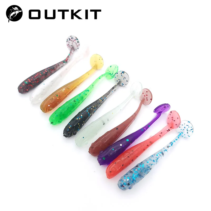 10 pz/lotto Wobblers mini Ocean Rock Pesca Esche Morbide Gomma Esche Morbide 3.5 cm Verme Morbido Esche Artificiali Spigola Pesce In Silicone