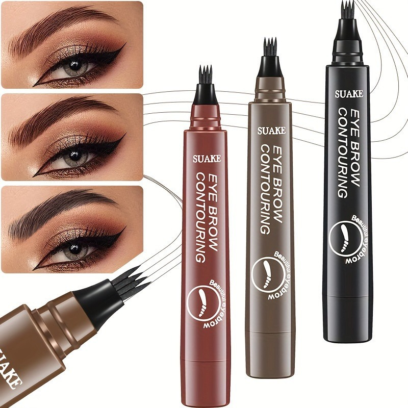 Suake 4D Eyebrow Pen Wodoodporny, naturalny, przypominający włosy pociągnięcia, odporny na pot i zapobiegający plamom
