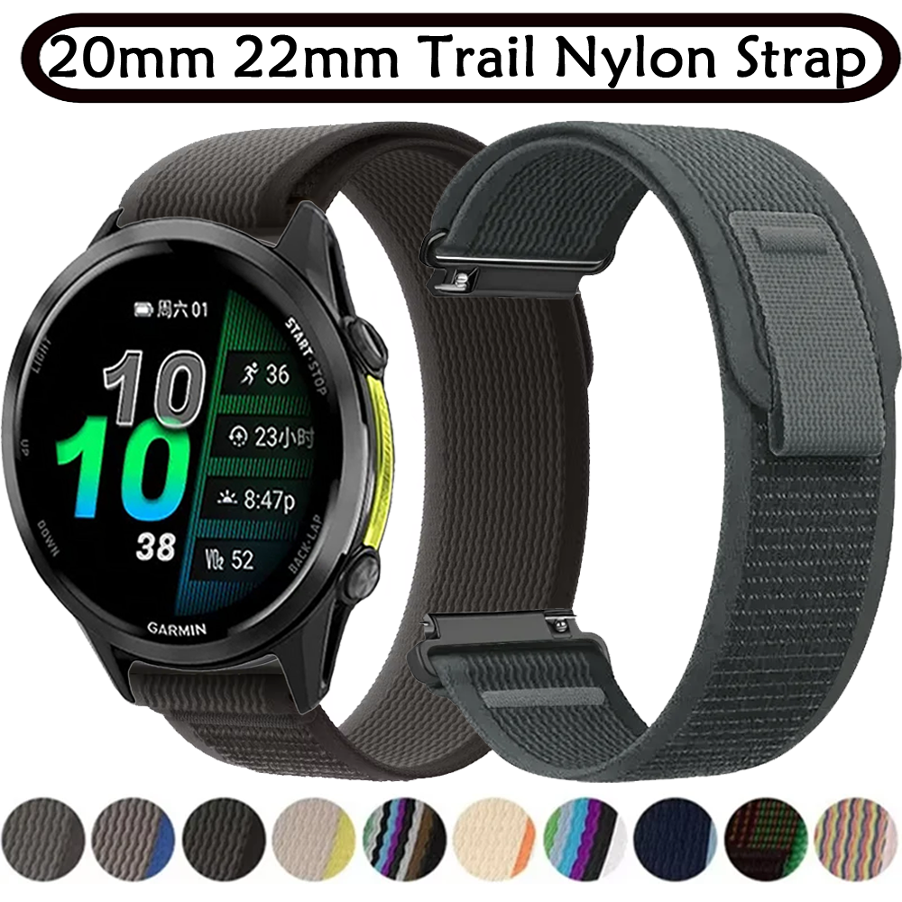 Нейлоновый ремешок Trail 20 мм 22 мм для Garmin Forerunner 965 955 570 970 165 55 Браслет Garmin Venu 3-2/Active 6-5/Vivomove Trend