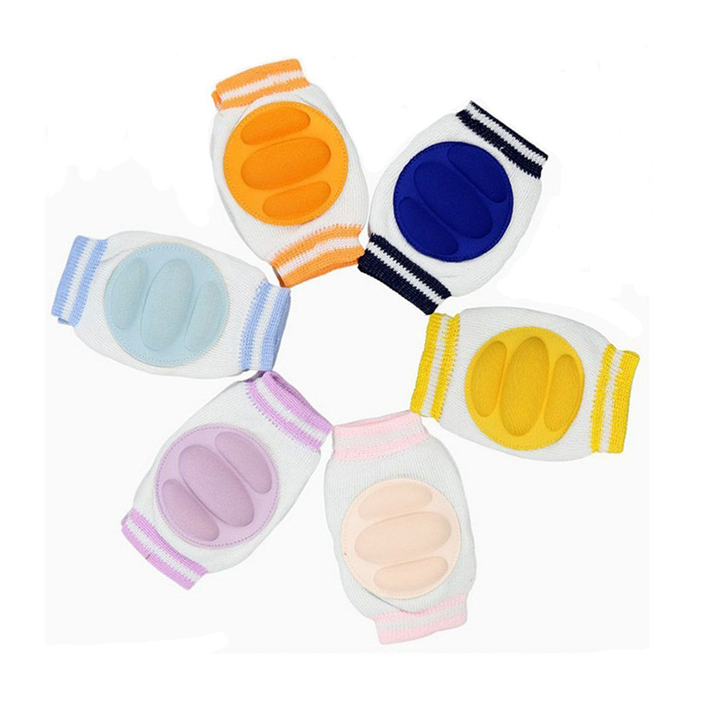 Knieschoner, blau, 13 x 9 cm, Baumwoll-Spandex, atmungsaktiv, schweißabsorbierend, langlebig, Krabbel-Sicherheitspolster, Knieschoner