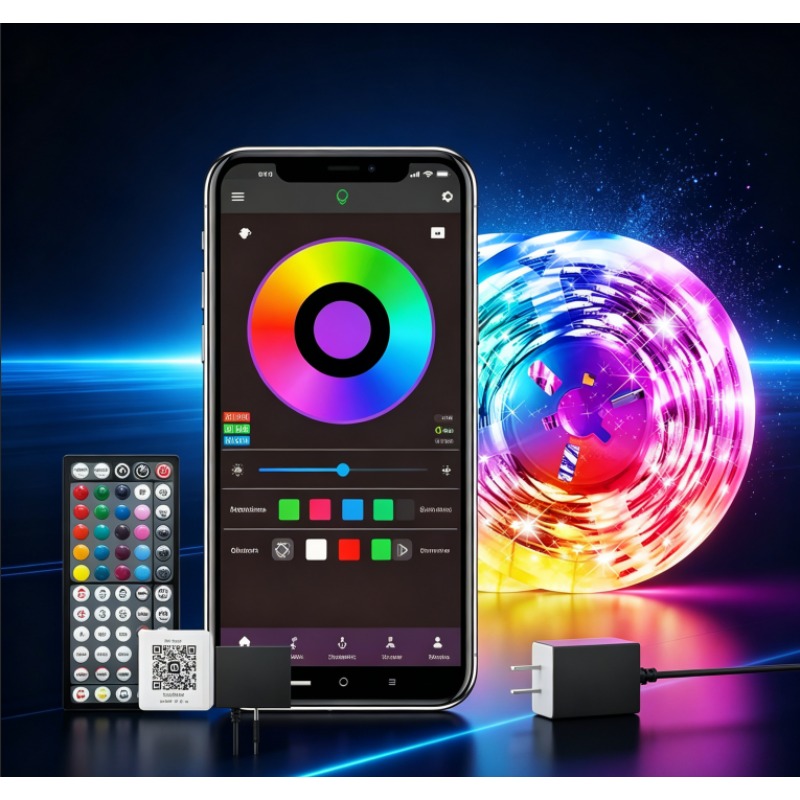 1-10M Bluetooth RGB SMD5050 LED Strip Light USB Powered Remote & APP Control Flexible Tape TV Backdrop Living Room Bedroom Lamp
