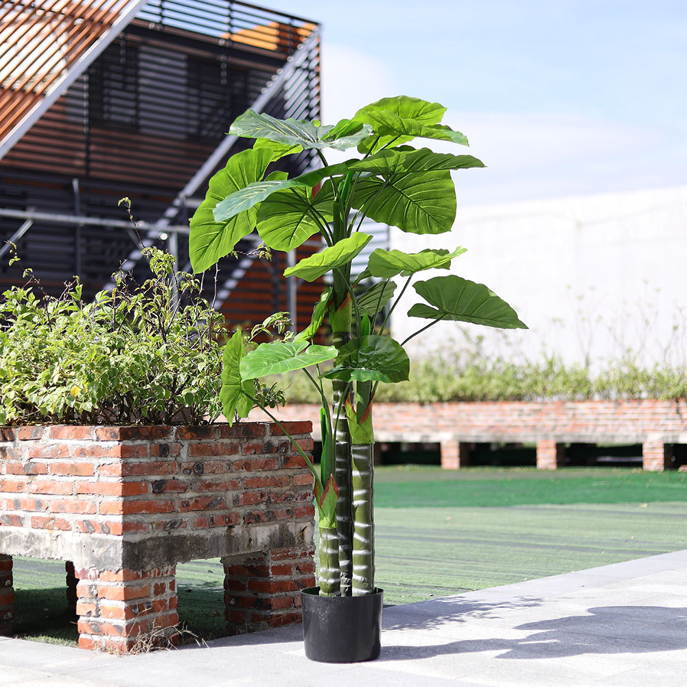 Planta Artificial de interior, Árbol Tropical falso en maceta negra, 160 cm