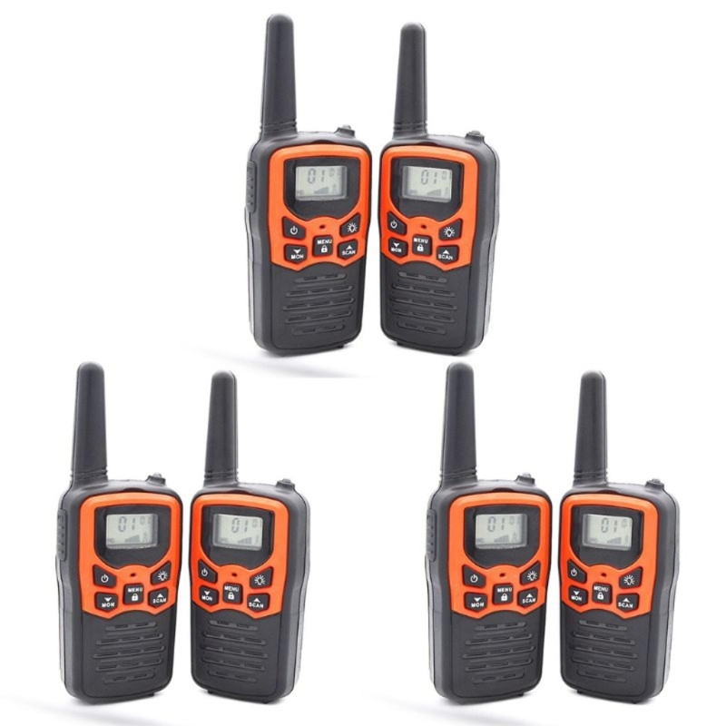 Walkie Talkies para adultos de largo paquete de 2 radios bidireccionales de hasta 5 millas de conversación