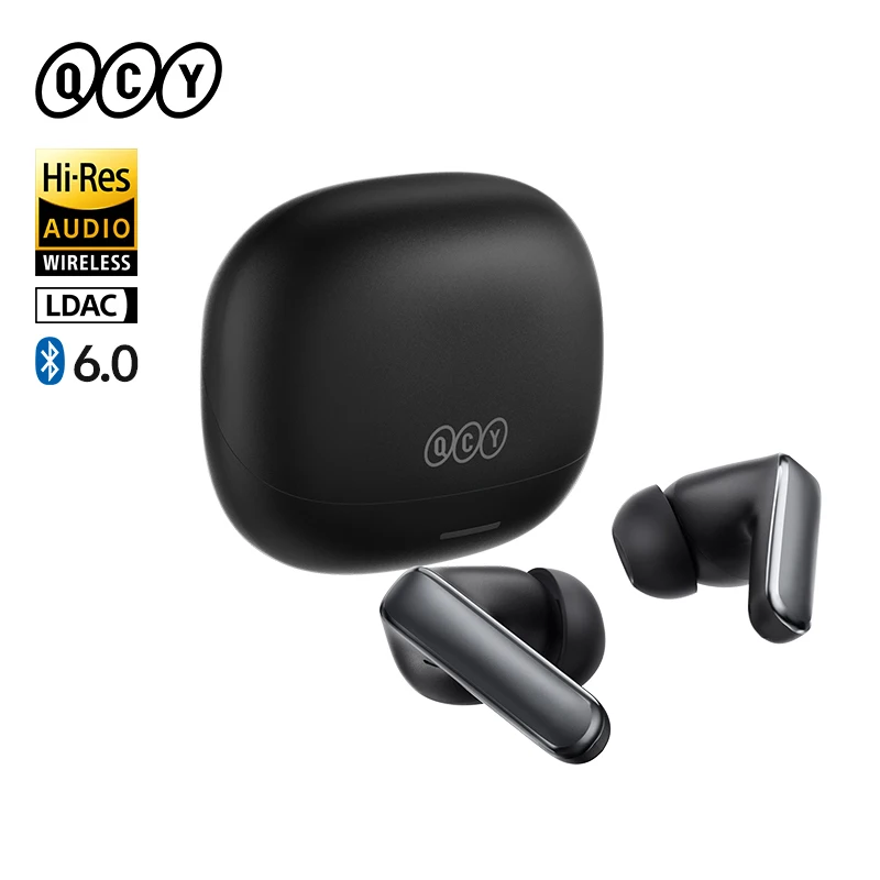 Auriculares Inalámbricos QCY HT21 Melobuds N65 -60dB con Cancelación de Ruido Adaptativa por IA, Bluetooth 6.0, Audio de Alta Resolución LDAC, 8 Micrófonos, 50 Horas de Duración